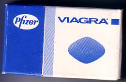 Zndholzschachtel in Form einer Viagra-Packung
