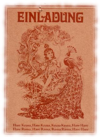 Vorderseite Hare-Krsna-Flyer von 1991