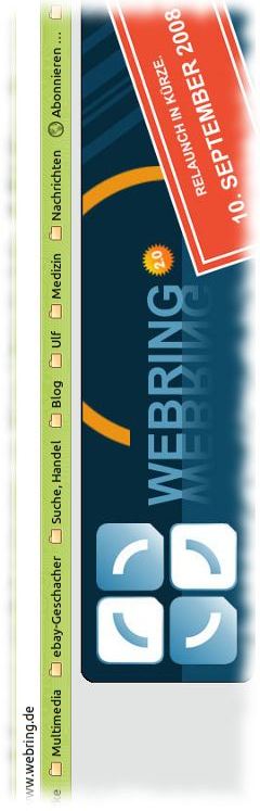 Screenshot Webring.de.