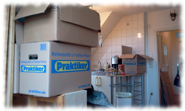 Immer leerer wird die Wohnung.