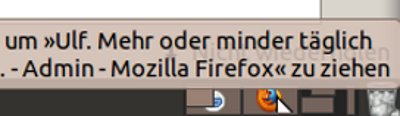 Screenshot der Umschalter fr die verschiedenen Arbeitsflchen.