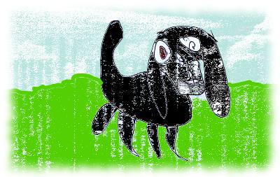 Verunglckter Cockerspaniel.
