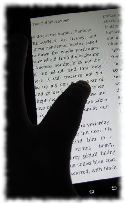 lteres Galaxy-Tab als E-Book-Reader.