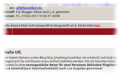 Sreenshot Spammail.