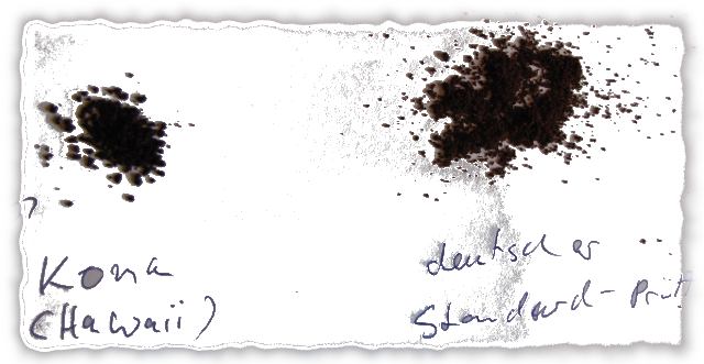 Vergleich der Kaffeemehle.