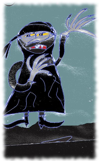 Die schwarze Lady.