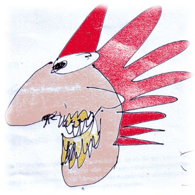 als Punk (Zeichnung)