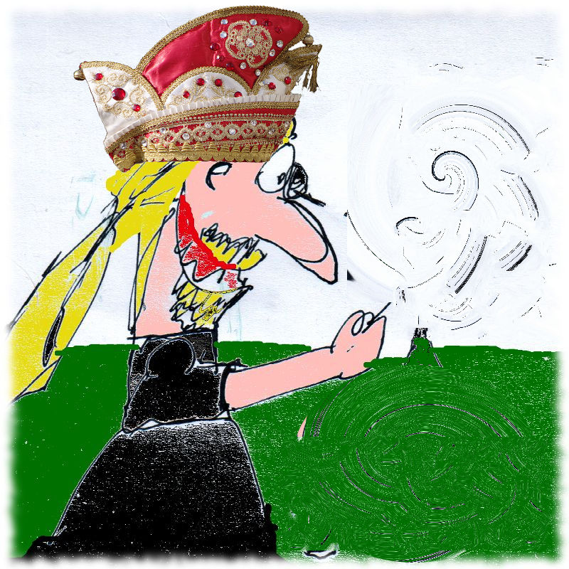 Ulf mit montierter Narrenkappe.