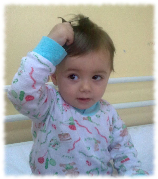 Aurela im Krankenhaus.
