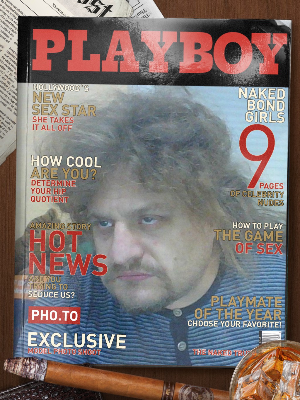 Ulf verpennt und im Nachthemd auf dem Cover des PLAYBOY.