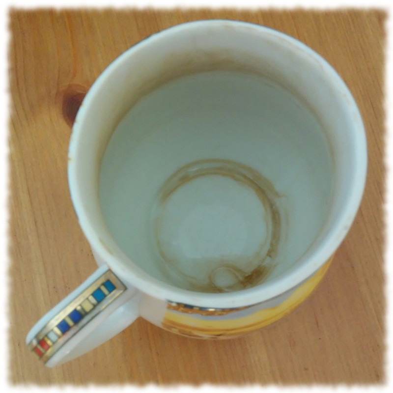 Leerer Kaffeebecher.