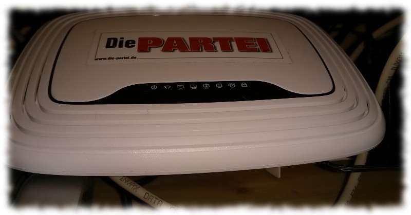 Der Freifunk-PARTEIfunk-Router.