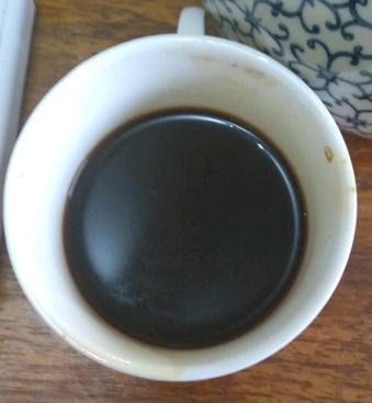 Blick von oben auf den Espresso.