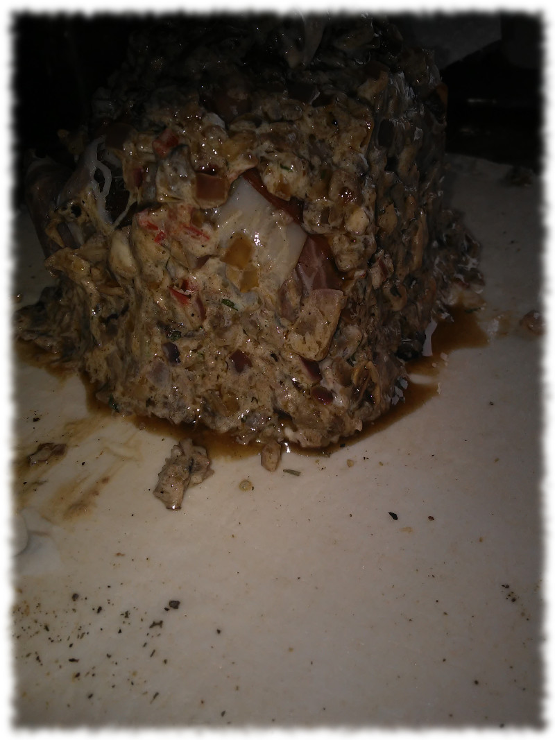 Filet eingewickelt und befarced.