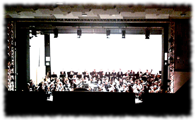 ZIemlich schlechtes Photo vom Orchester.